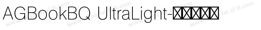 AGBookBQ UltraLight字体转换